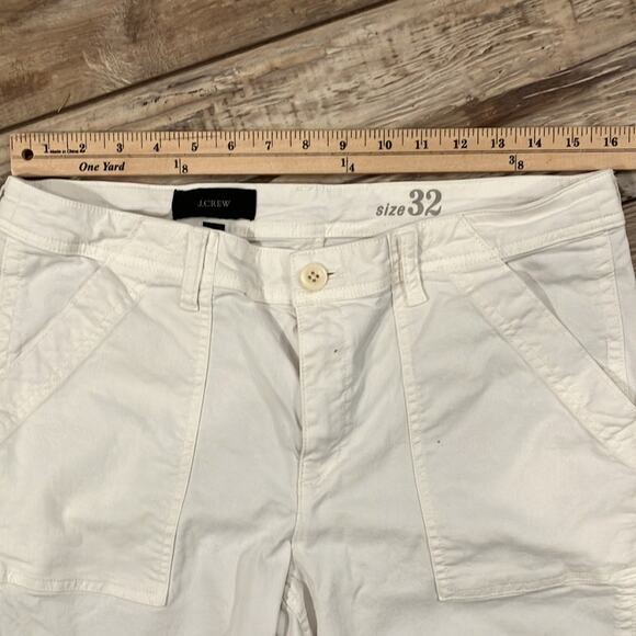 J. Crew Ankle Zip White Skinny Stretch Jeans  Size 12/32 - Picture 4 of 10